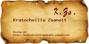 Kratochvilla Zsanett névjegykártya