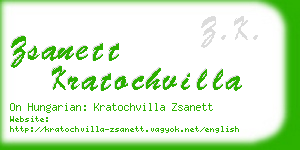 zsanett kratochvilla business card